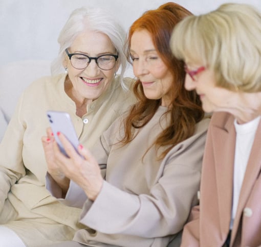 A women video chatting